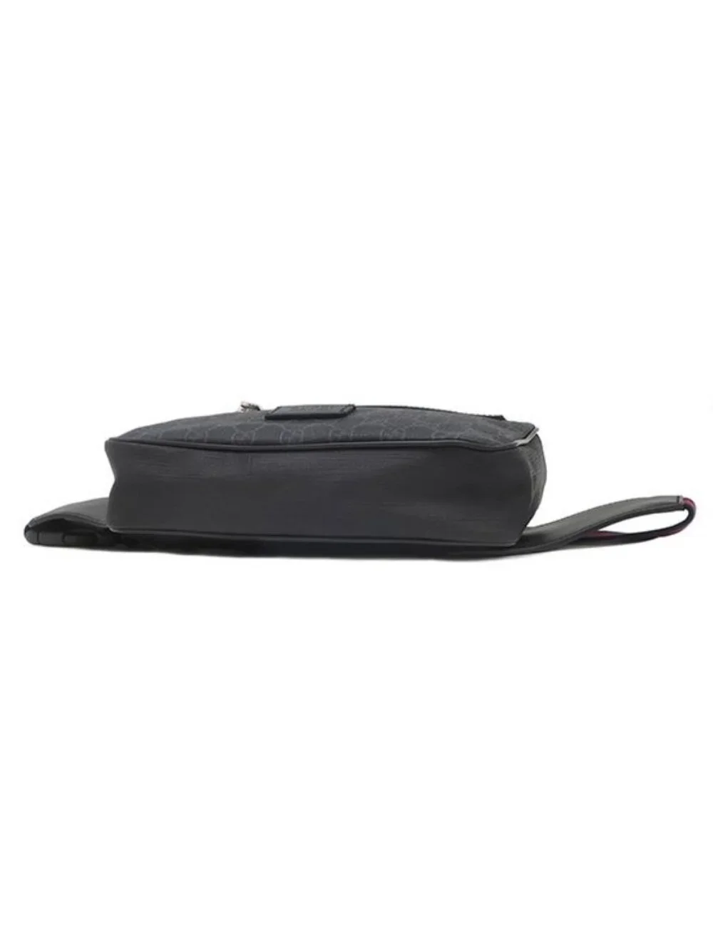 Gucci Belt Bag Soft Bag GG Supreme Canvas Black Silver Web